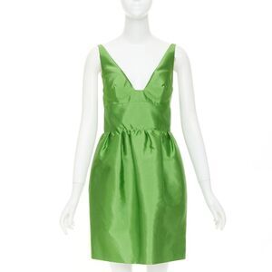 Prada 2022 Silk Sweetheart Mini Dress